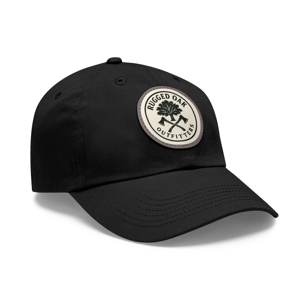 Rugged Oak Outfitters Leather Patch Dad Hat — Outdoor Baseball Cap