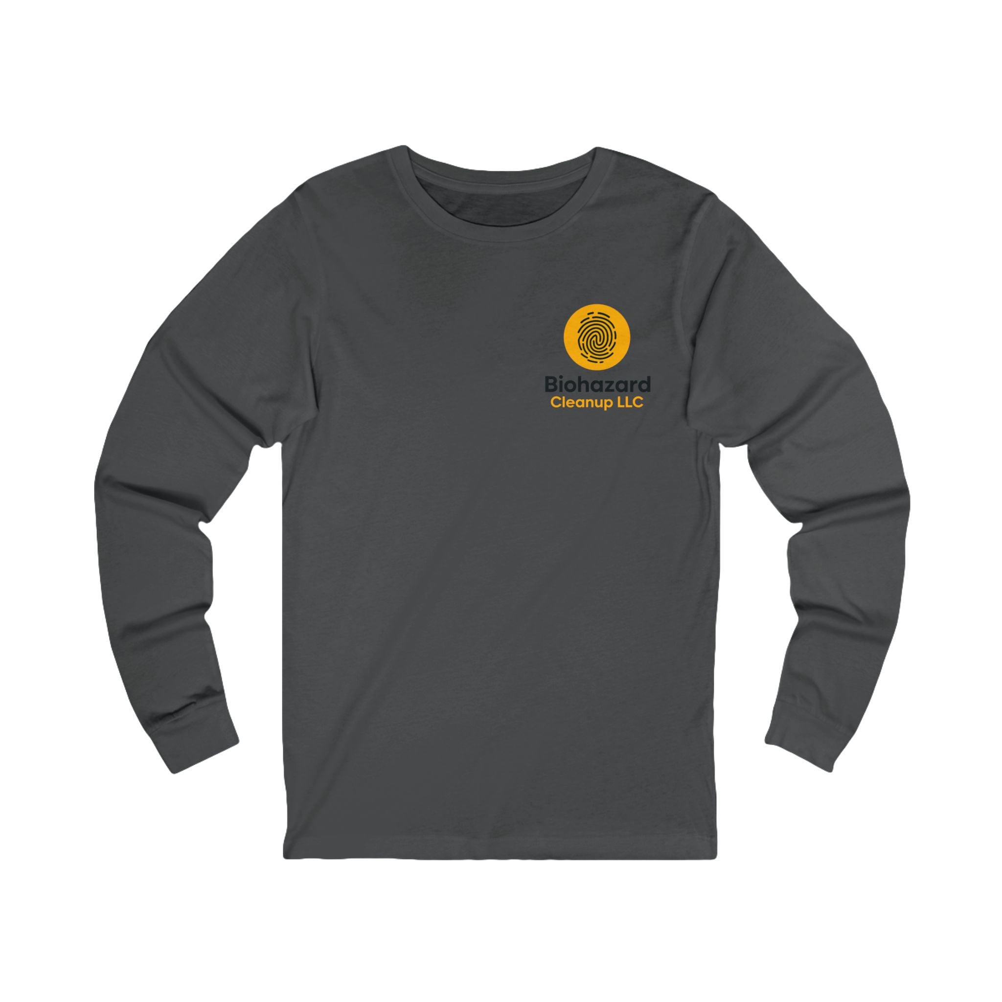 Crime Scene Cleanup Long Sleeve Tee — Biohazard Emergency Response Logo