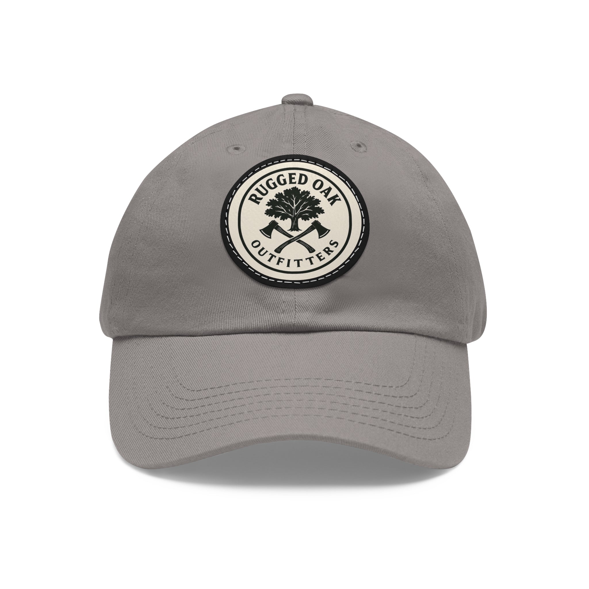 Rugged Oak Outfitters Leather Patch Dad Hat — Outdoor Baseball Cap