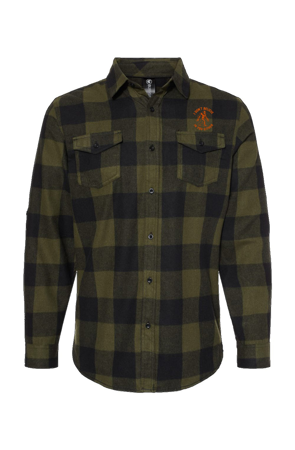 Long Sleeve Flannel Army And Black