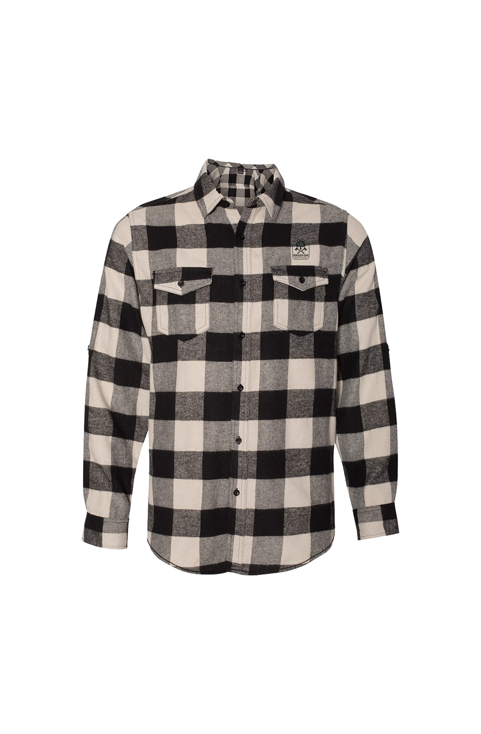Long-Sleeve-Flannel-Ecru-And-Black
