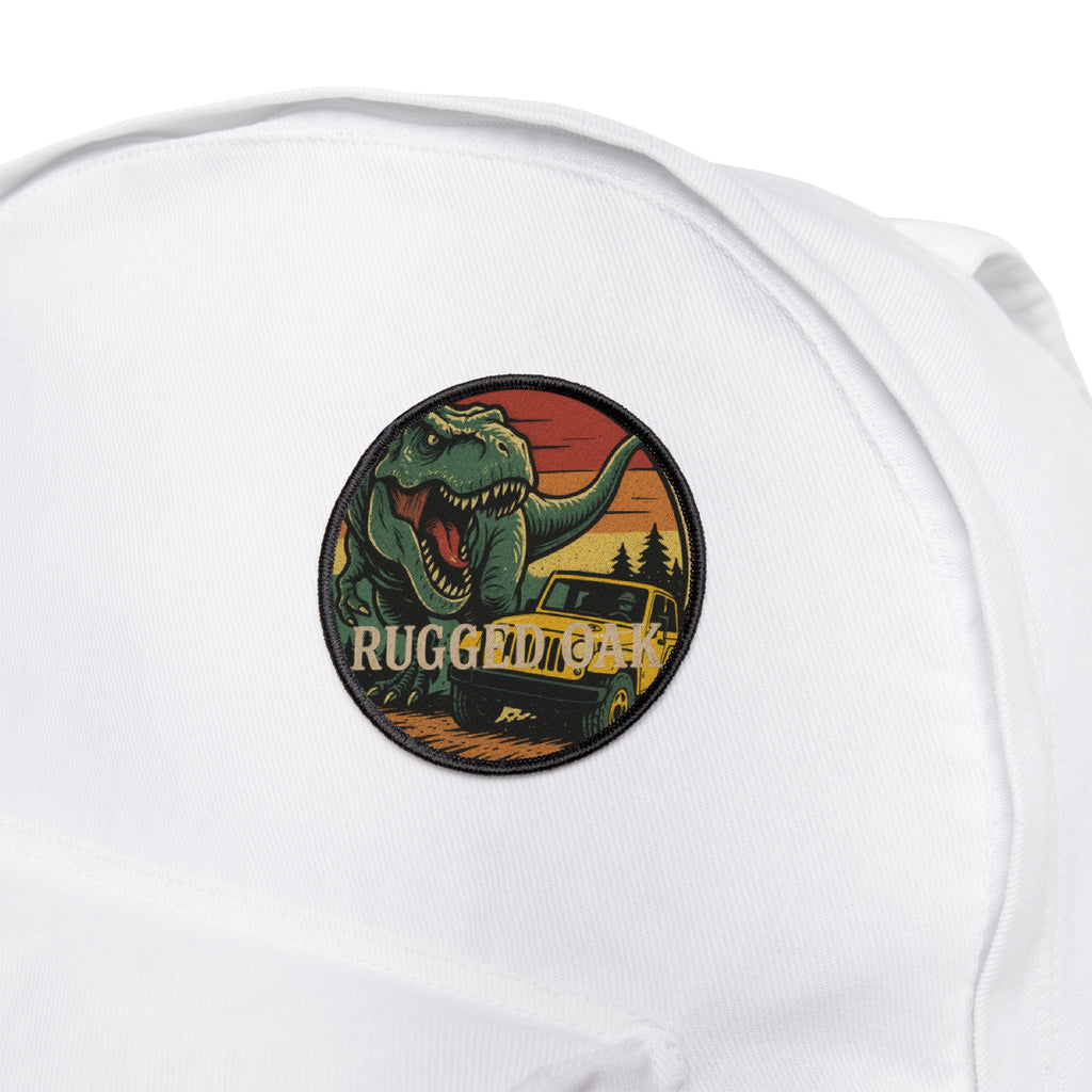 Rugged Oak, Rex Iron-On Patch — Dinosaur Off-Road Adventure Badge